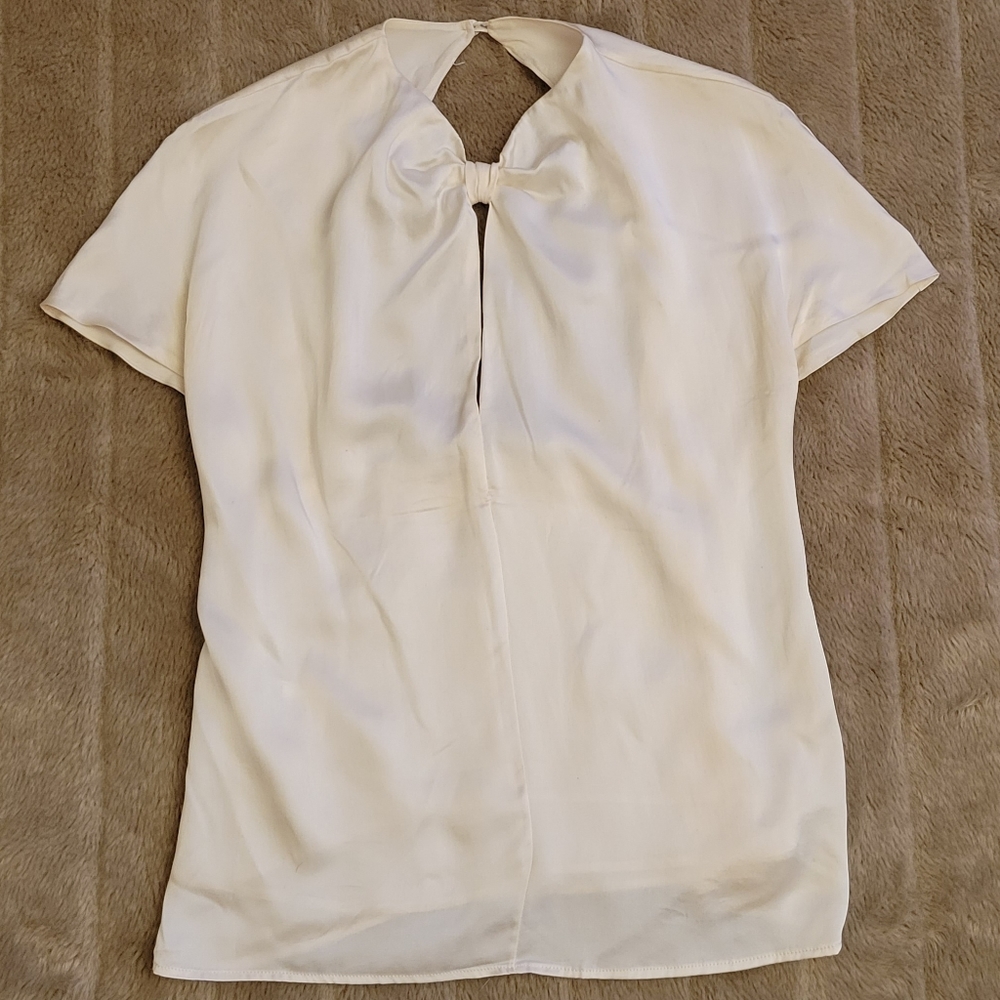 Pierre Balmain intricate cut out silk blouse